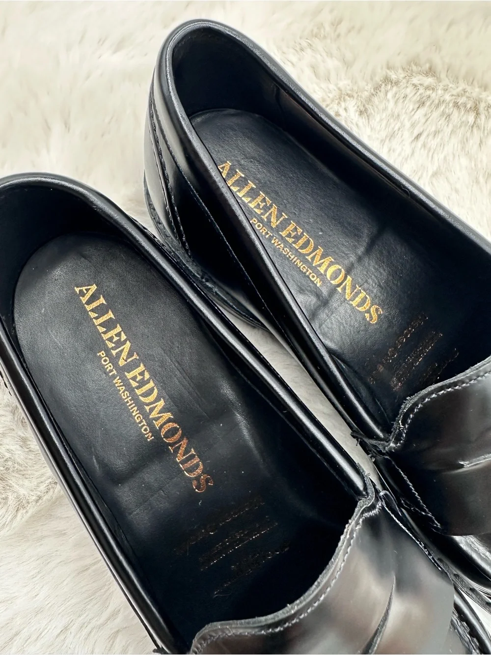 Allen Edmonds Mercer Street Penny Loafers 8 D Black leather